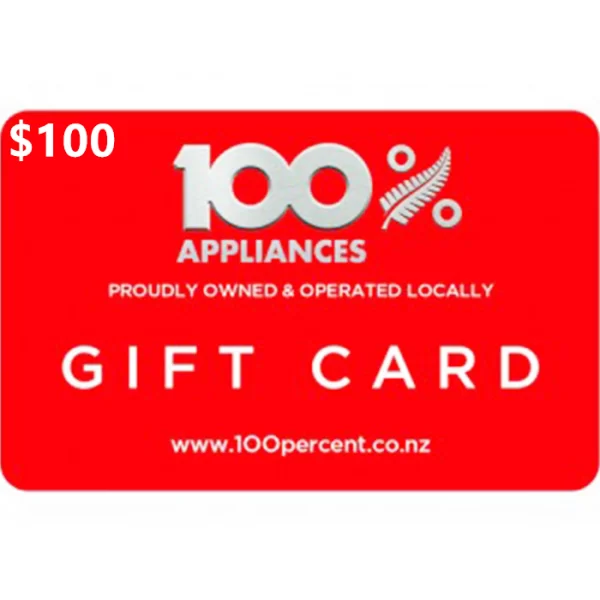 100% Appliance $100 NZD Physical Gift Card (Express Delivery)