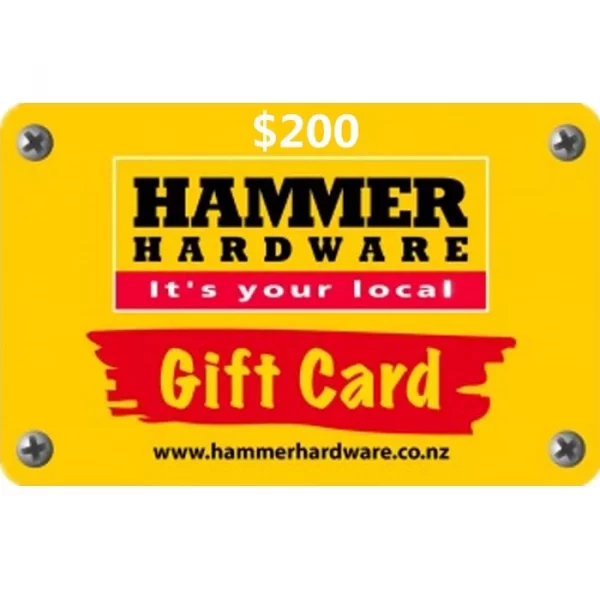 Hammer Hardware $200 NZD Physical Gift Card (Express Delivery)