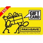 PAK'nSAVE $50 NZD Physical Gift Card (Express Delivery)