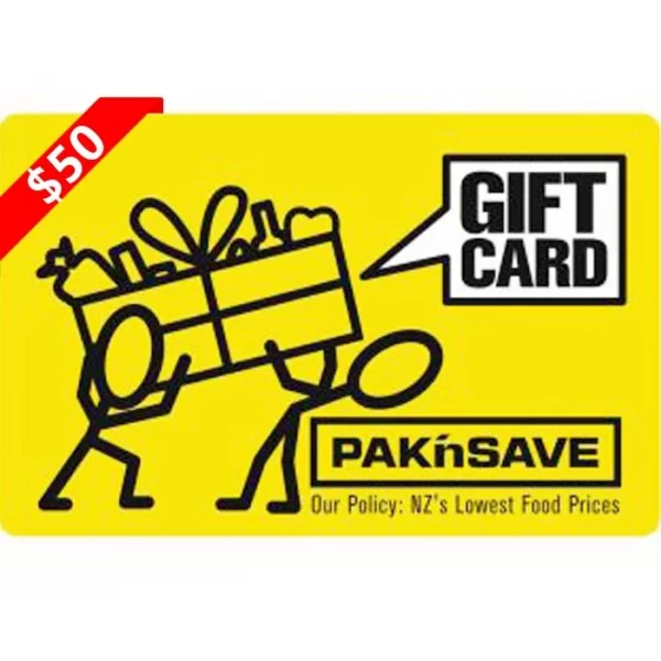 PAK'nSAVE $50 NZD Physical Gift Card (Express Delivery)