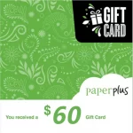 Paper Plus $60 NZD Digital Gift Cards (Email Delivery)