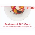Restaurant $1000 NZD Physical Gift Card (Express Delivery)