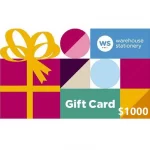 Warehouse Stationery $1000 NZD Physical Gift Card (Express Delivery)