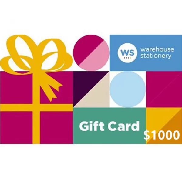 Warehouse Stationery $1000 NZD Physical Gift Card (Express Delivery)