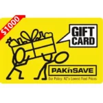 PAK'nSAVE $1000 NZD Physical Gift Card (Express Delivery)